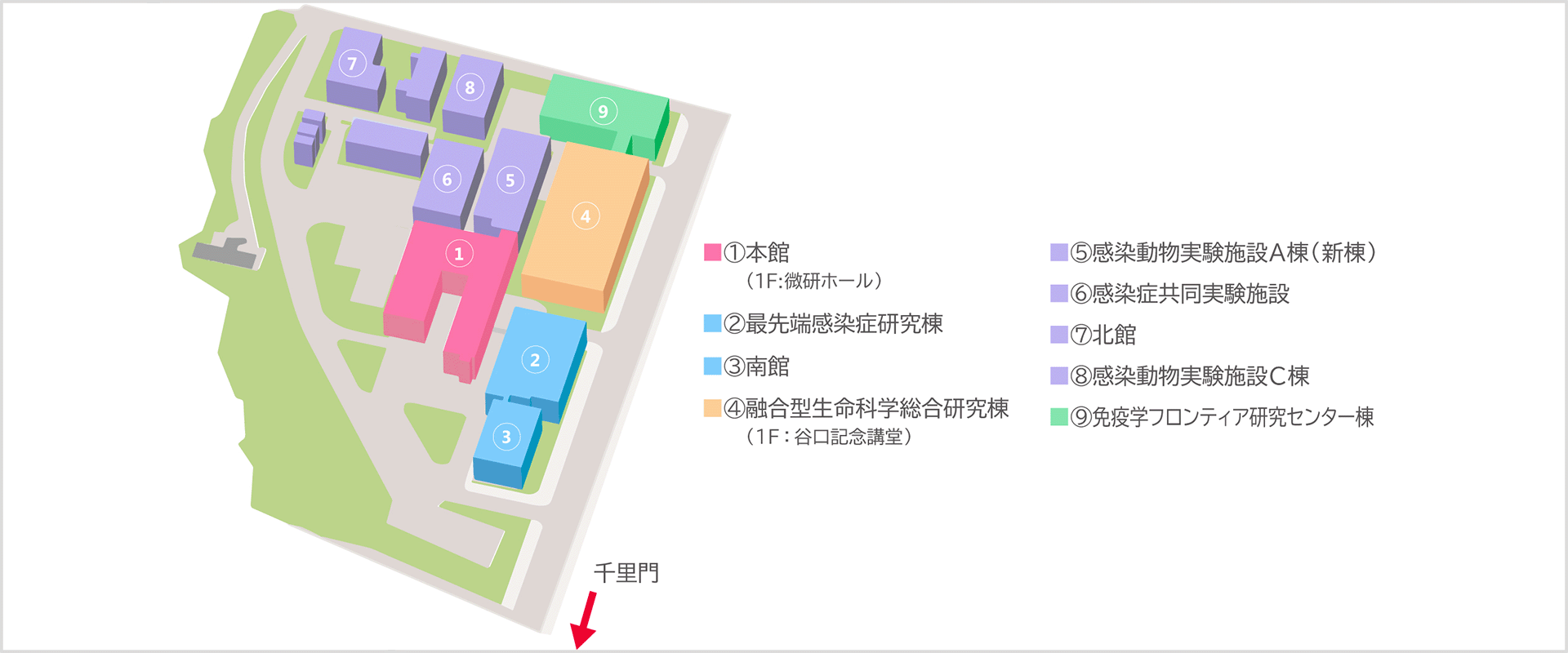 所内建物配置図 / Building Layout